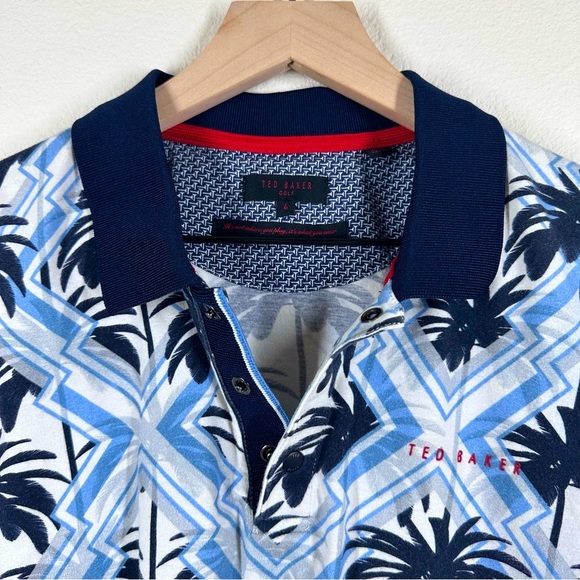Ted Baker London Printed Golf Polo Size 6 EUC - Picture 2 of 8
